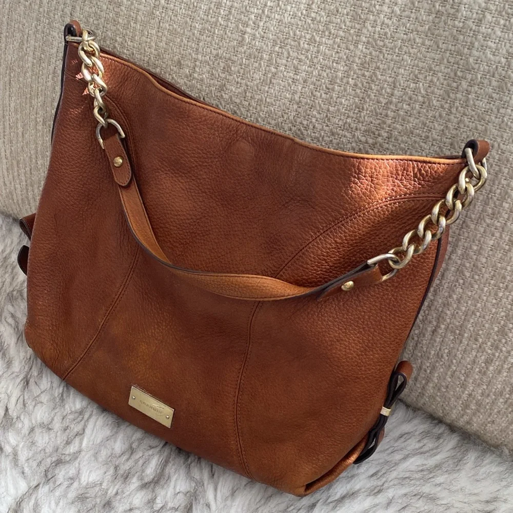 Vintage BRAHMIN Eva pebbled leather hobo purse